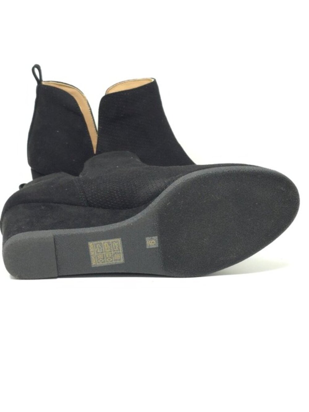 Journee Collection Mylee Black Pull-On Wedge Booties 9M - Picture 9 of 13